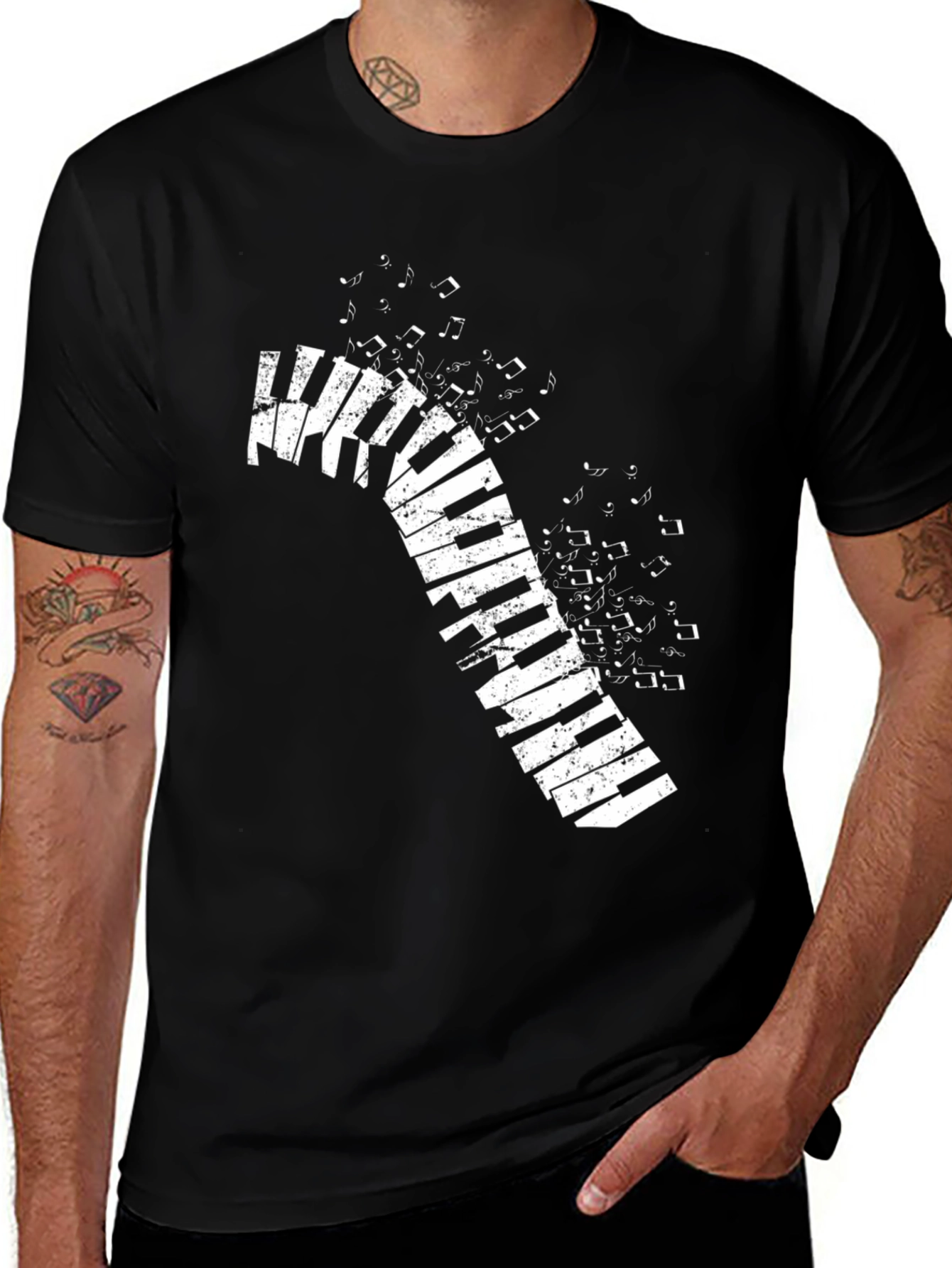 Musical Keys Graphic Tee - Black