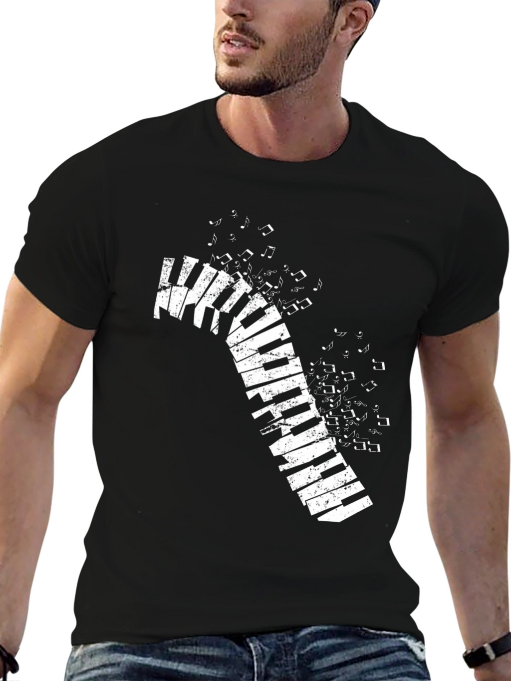 Musical Keys Graphic Tee - Black