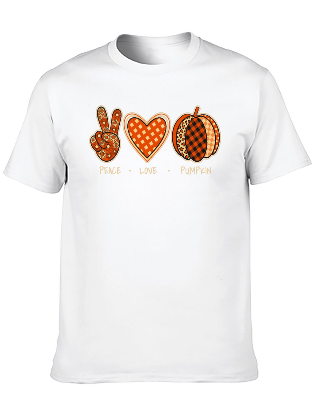 Peace Love Pumpkin Graphic Tee - Fall T-Shirt