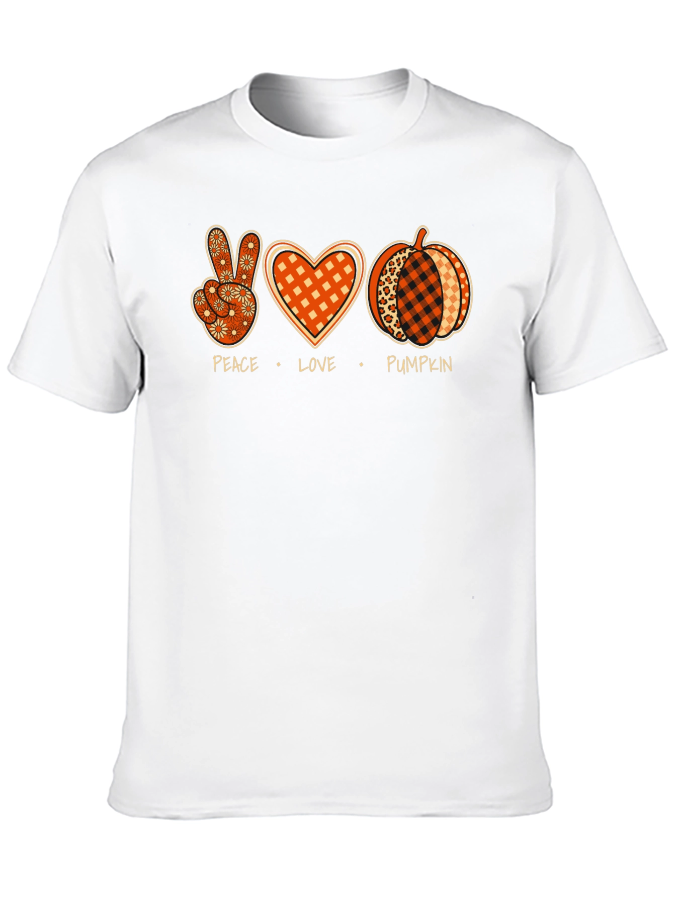 Peace Love Pumpkin Graphic Tee - Fall T-Shirt