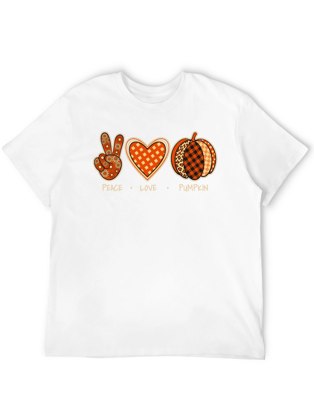 Peace Love Pumpkin Graphic Tee - Fall T-Shirt