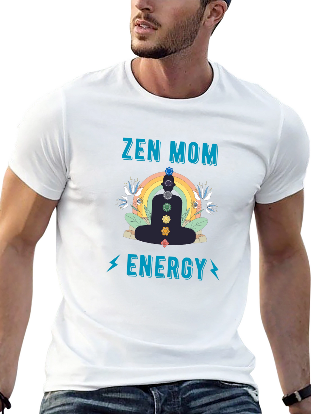 Zen Mom Energy T-Shirt - Chakra Meditation Tee