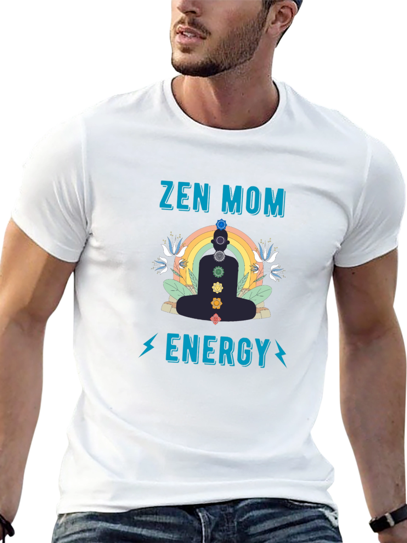Zen Mom Energy T-Shirt - Chakra Meditation Tee