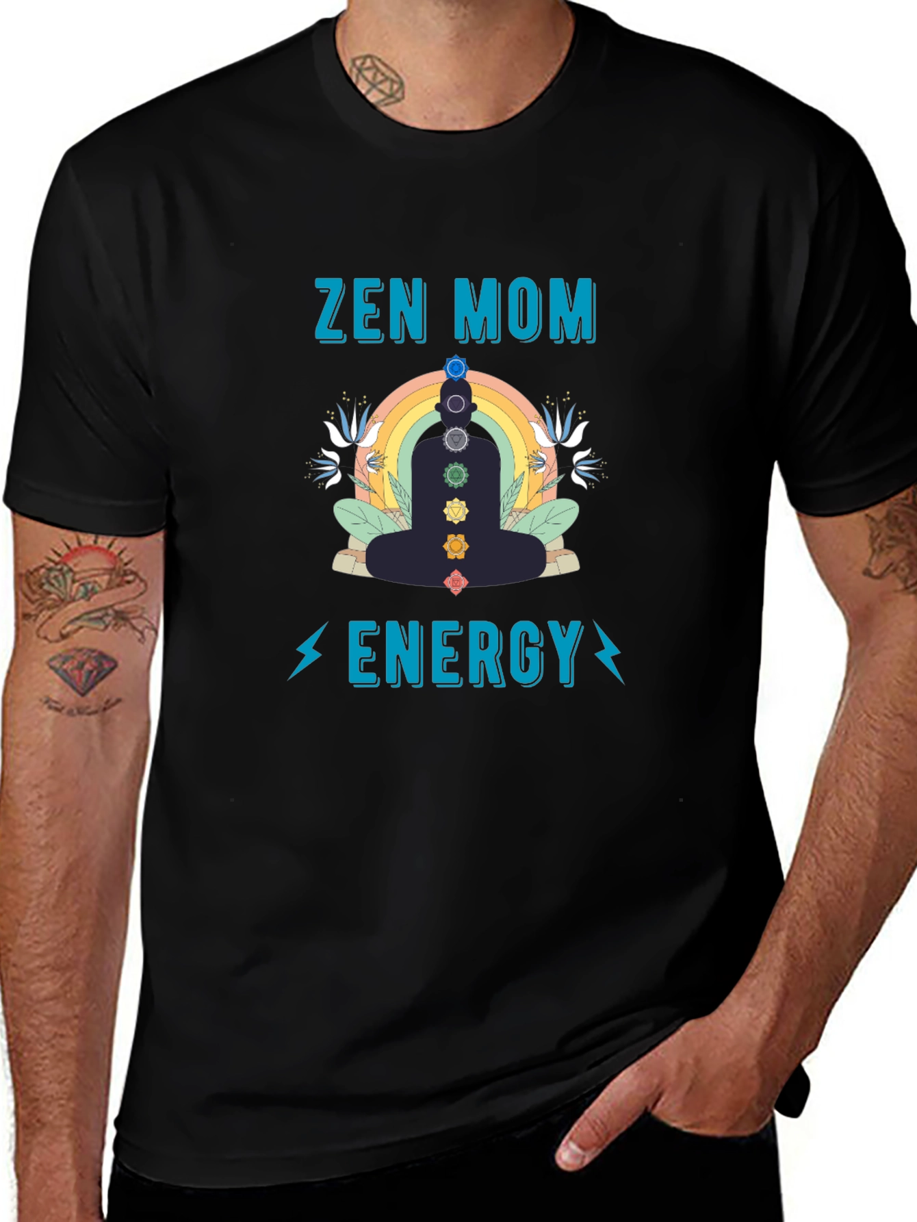 Zen Mom Energy T-Shirt - Chakra Meditation Tee