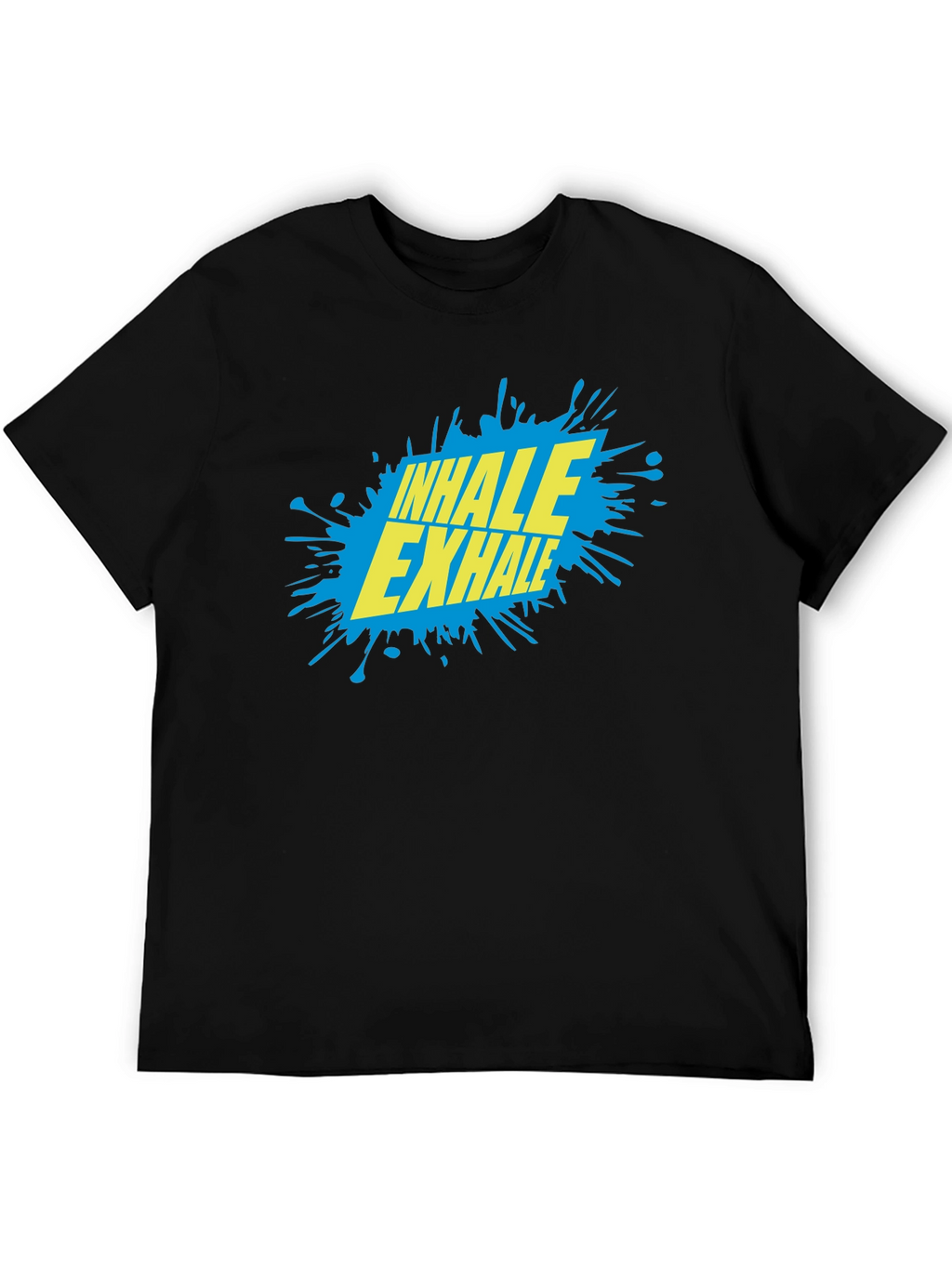Inhale Exhale Graphic T-Shirt - Black