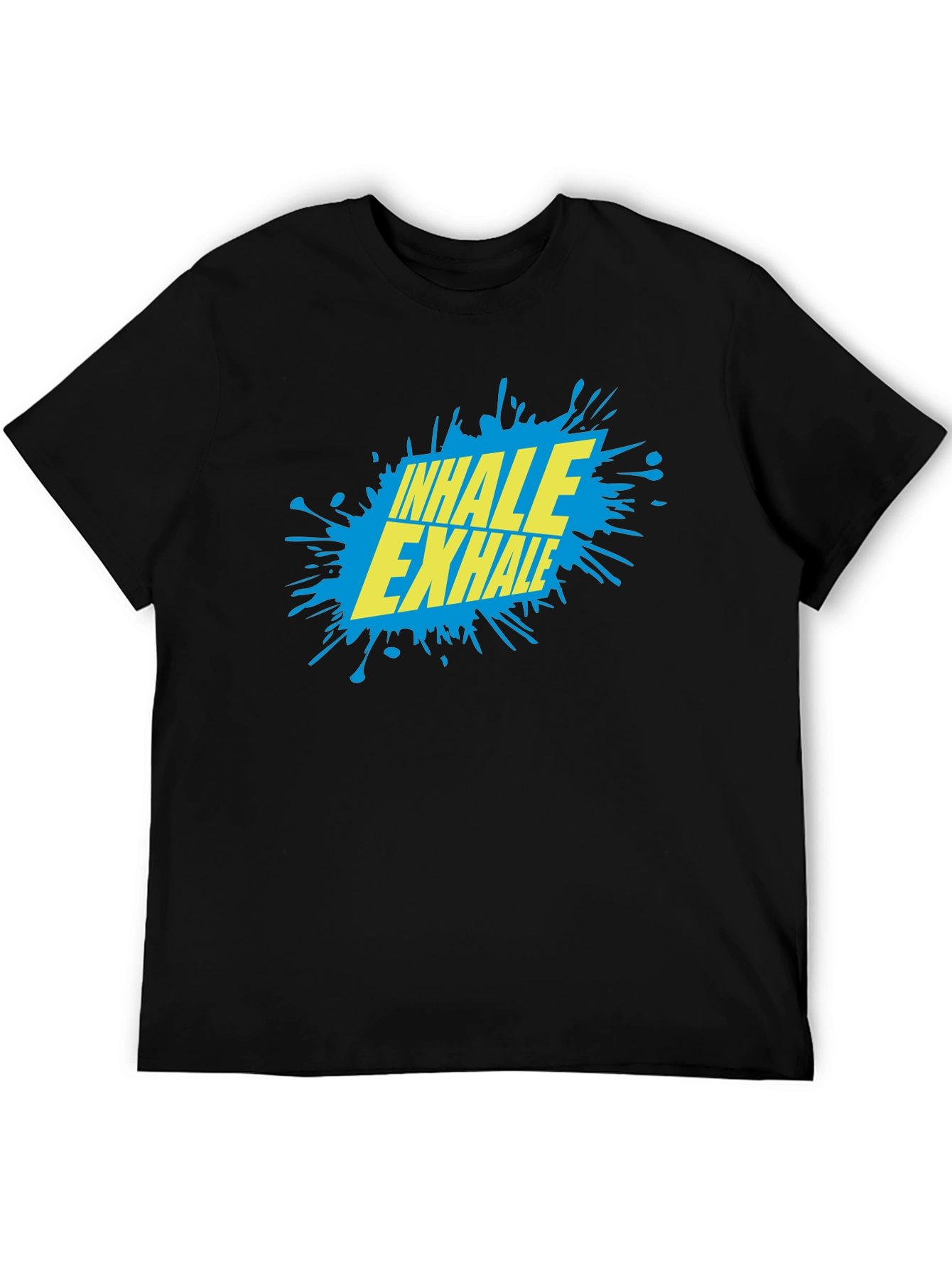 Inhale Exhale Graphic T-Shirt - Black