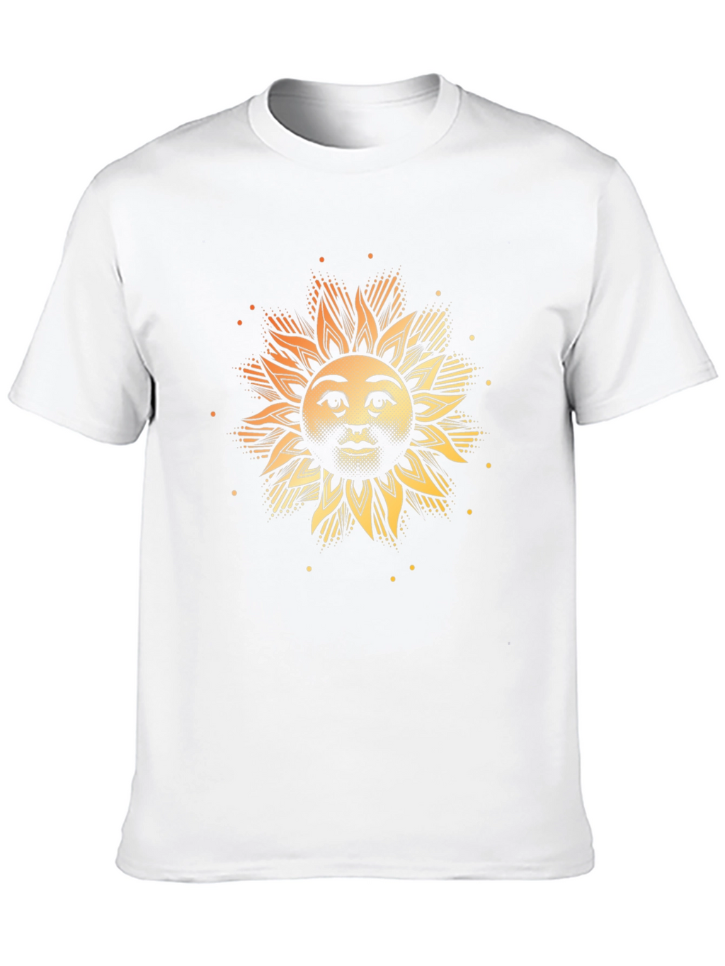 Sun Face Graphic Print Black T-Shirt