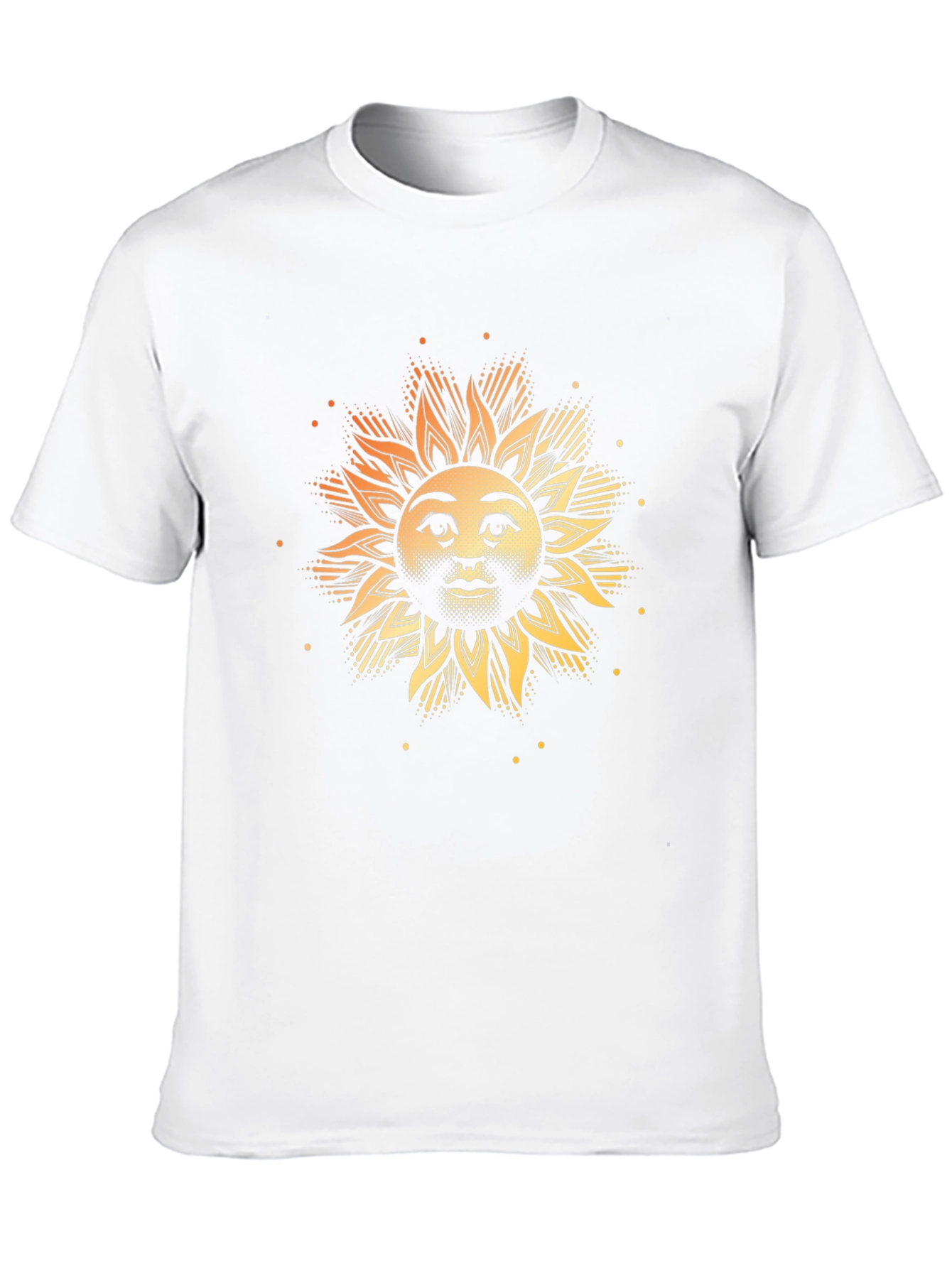Sun Face Graphic Print Black T-Shirt