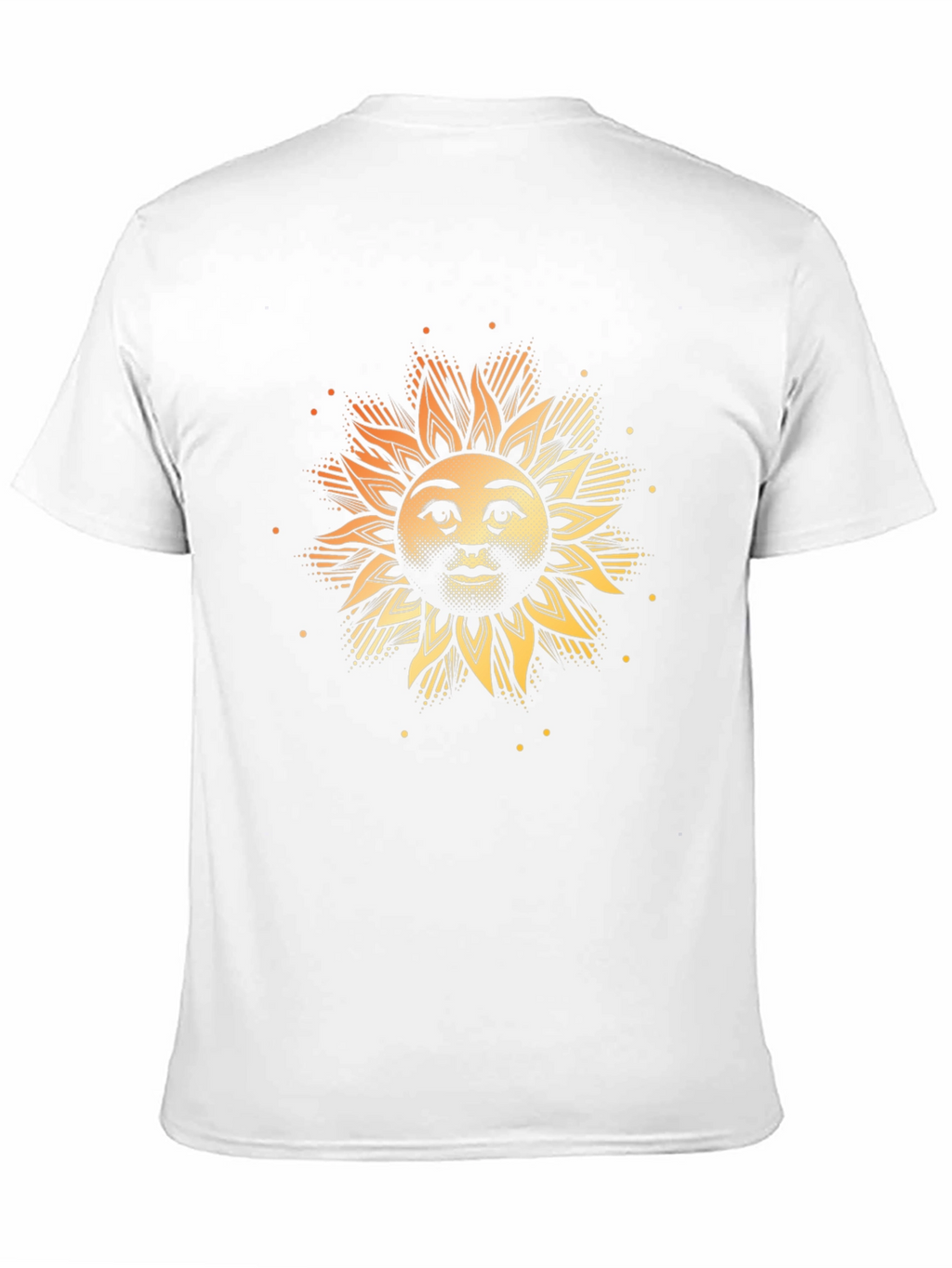 Sun Face Graphic Print Black T-Shirt