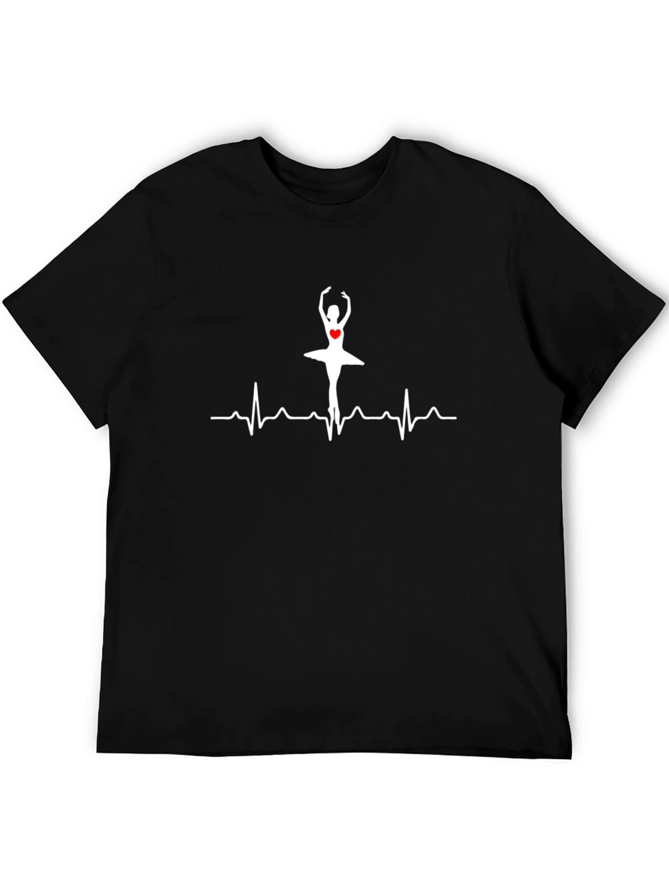 Ballerina Heartbeat Graphic Tee - Dance Lovers Shirt