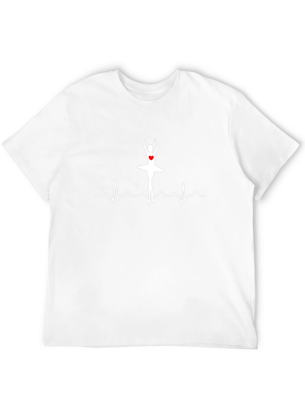 Ballerina Heartbeat Graphic Tee - Dance Lovers Shirt