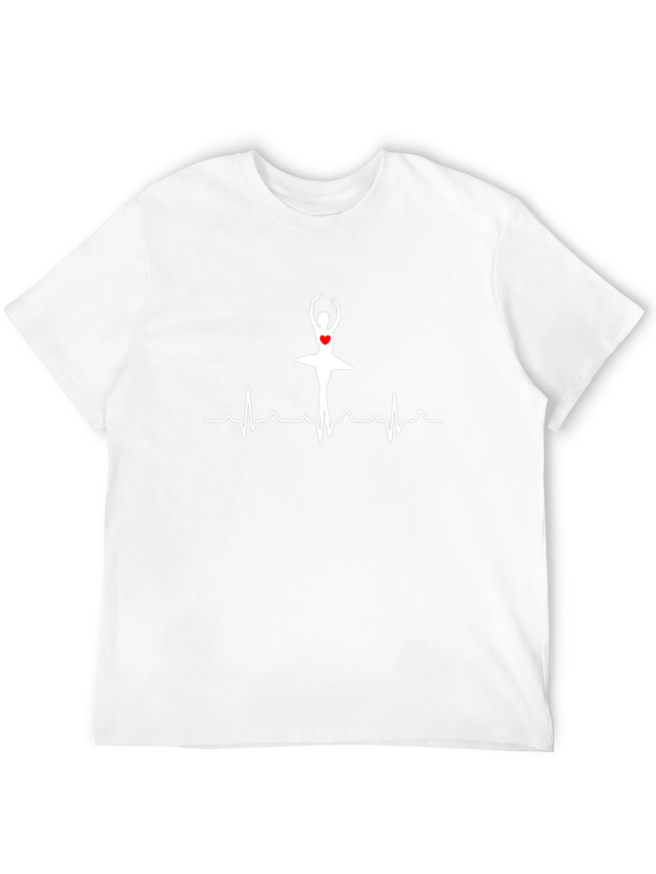 Ballerina Heartbeat Graphic Tee - Dance Lovers Shirt