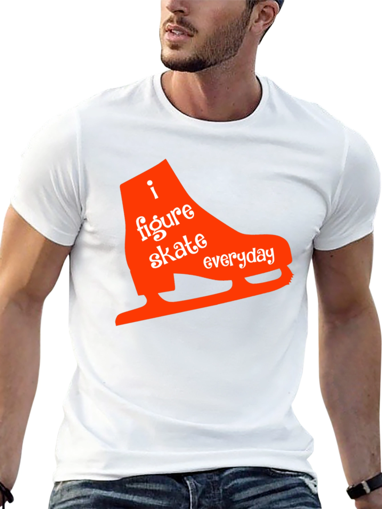 I Figure Skate Everyday Black T-Shirt