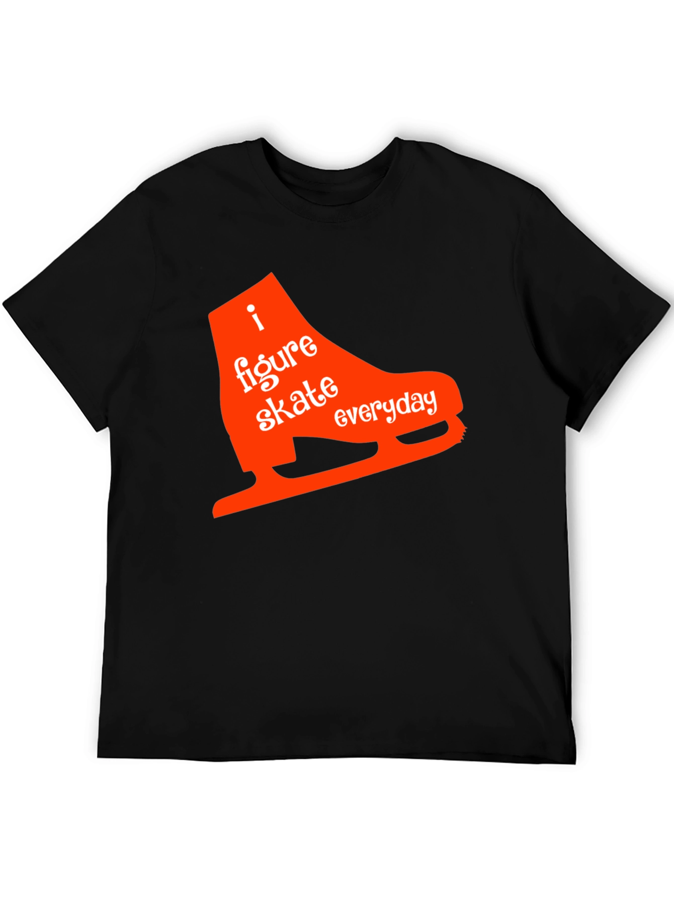 I Figure Skate Everyday Black T-Shirt