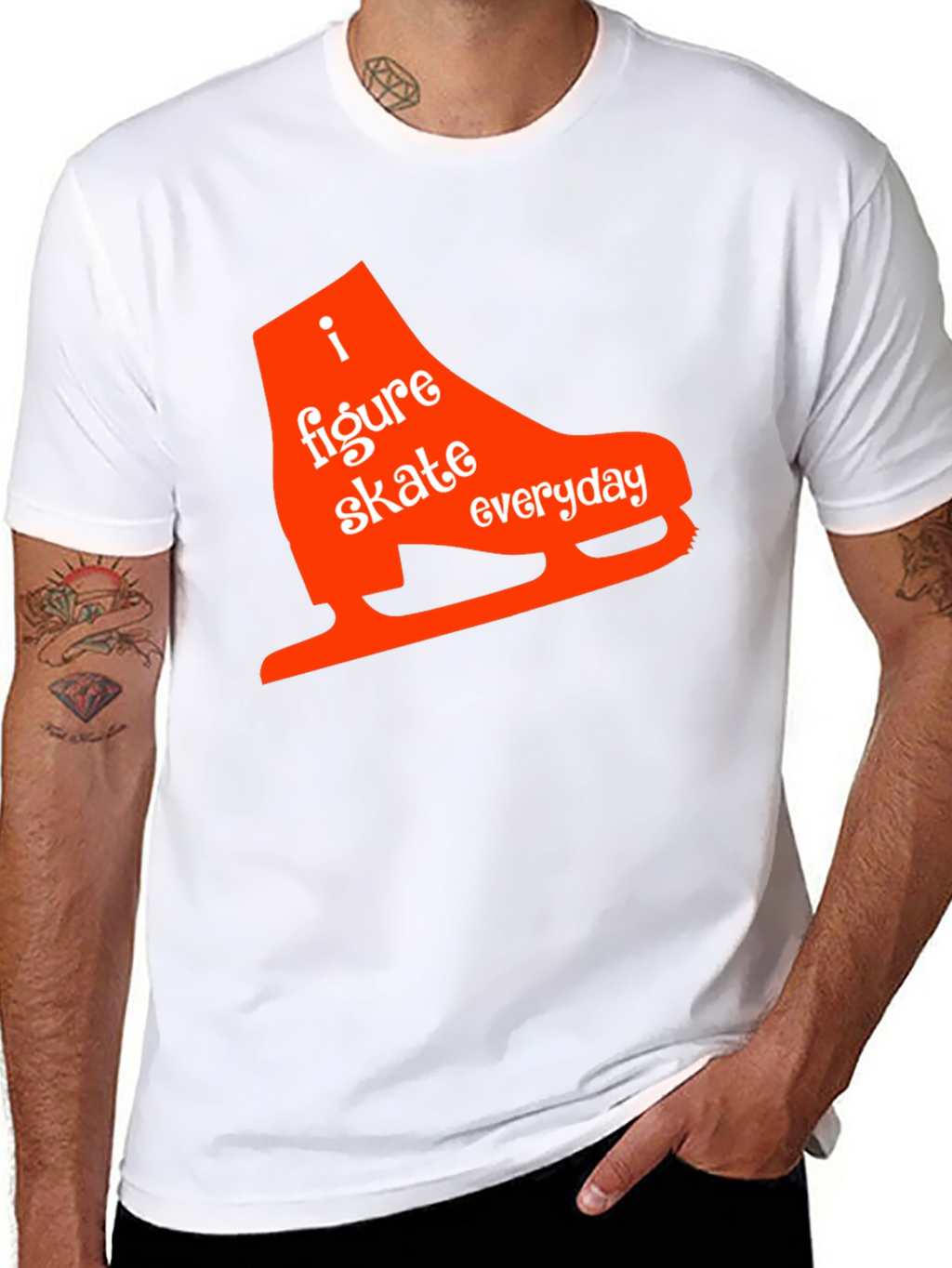 I Figure Skate Everyday Black T-Shirt