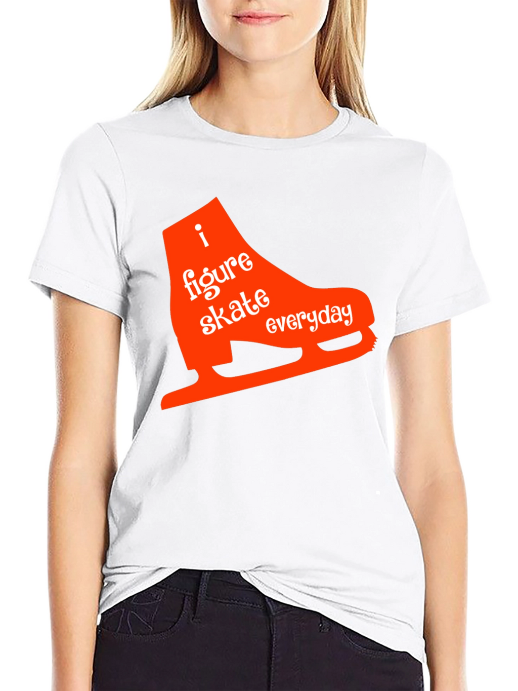 I Figure Skate Everyday Black T-Shirt