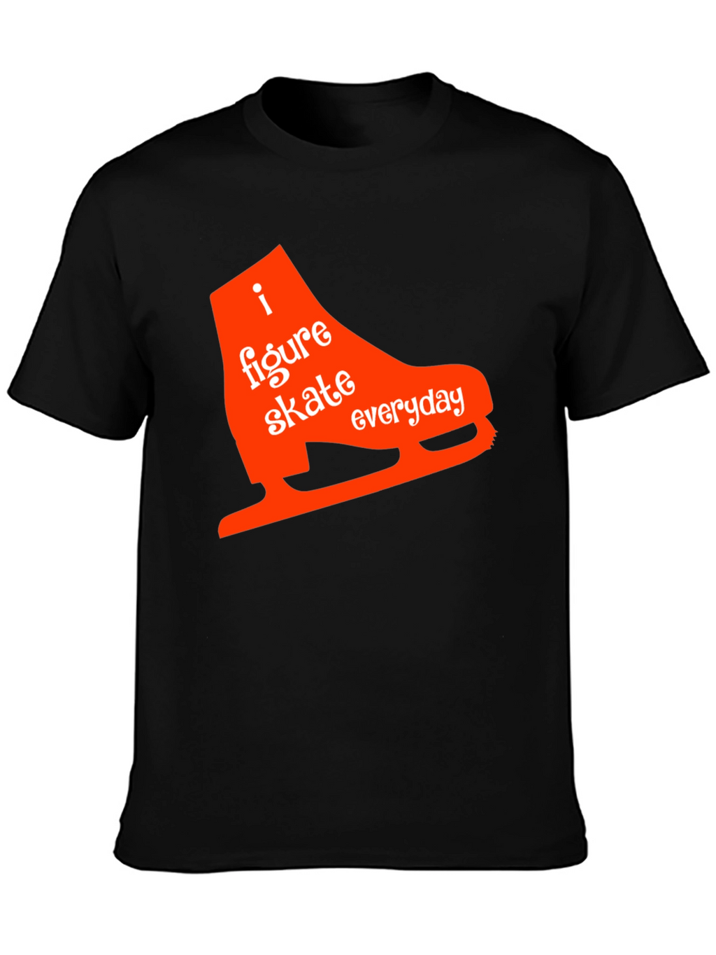 I Figure Skate Everyday Black T-Shirt