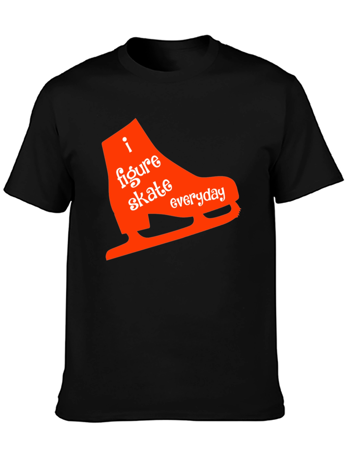 I Figure Skate Everyday Black T-Shirt