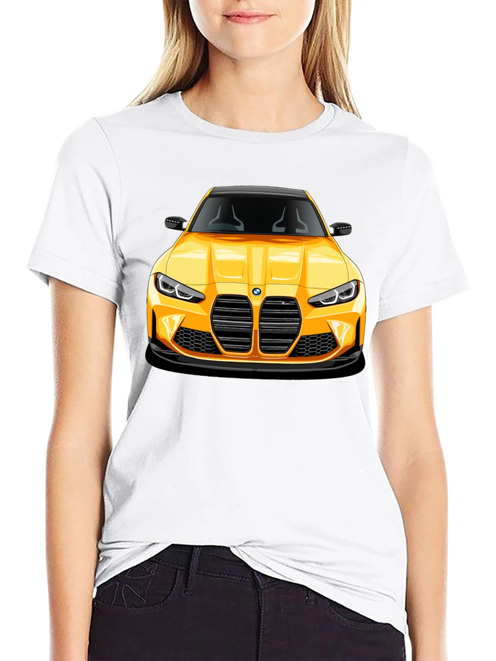 Yellow Sports Car Graphic Tee