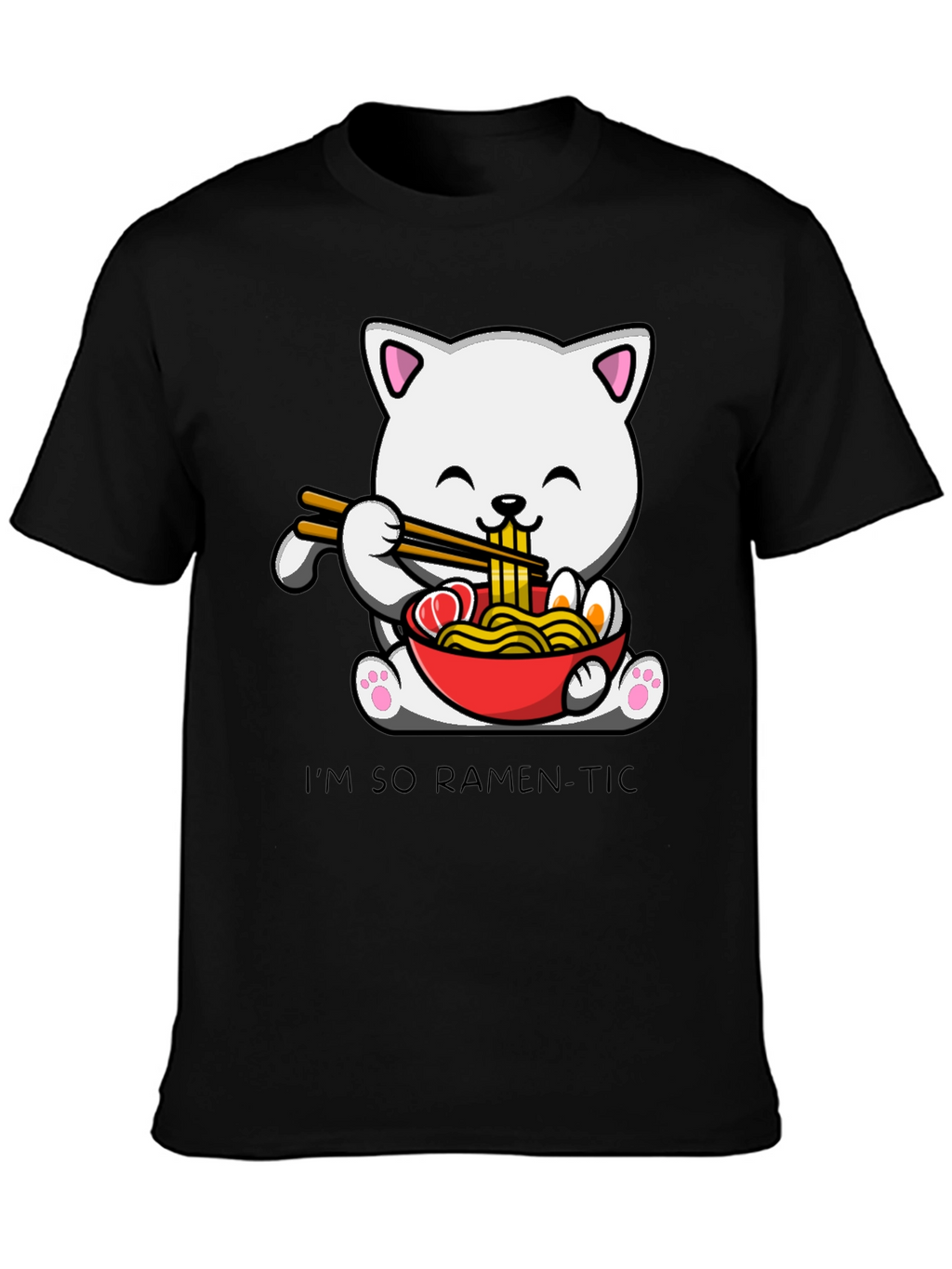 Ramen Cat T-Shirt - Im So Ramen-Tic Graphic Tee