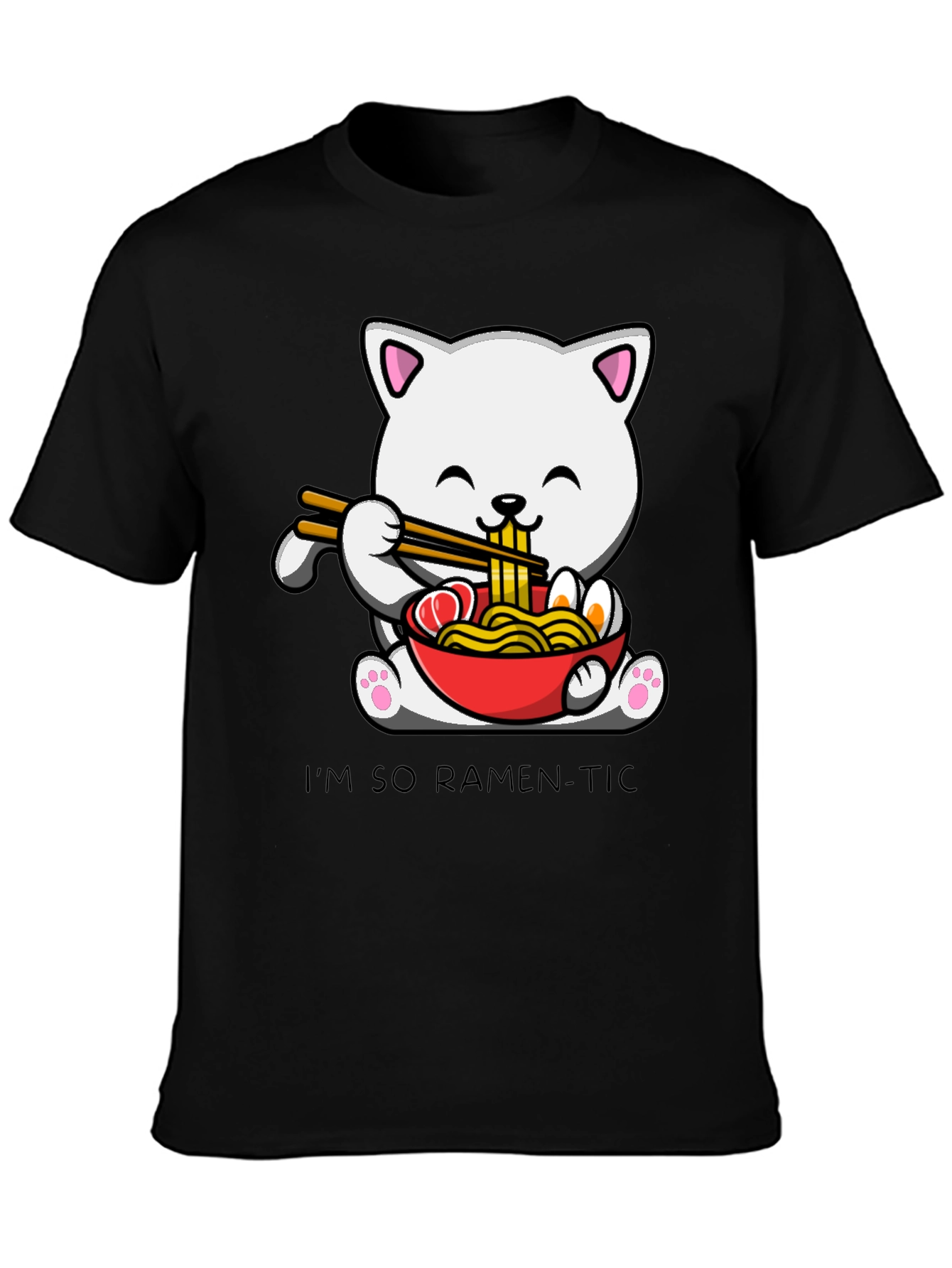 Ramen Cat T-Shirt - Im So Ramen-Tic Graphic Tee