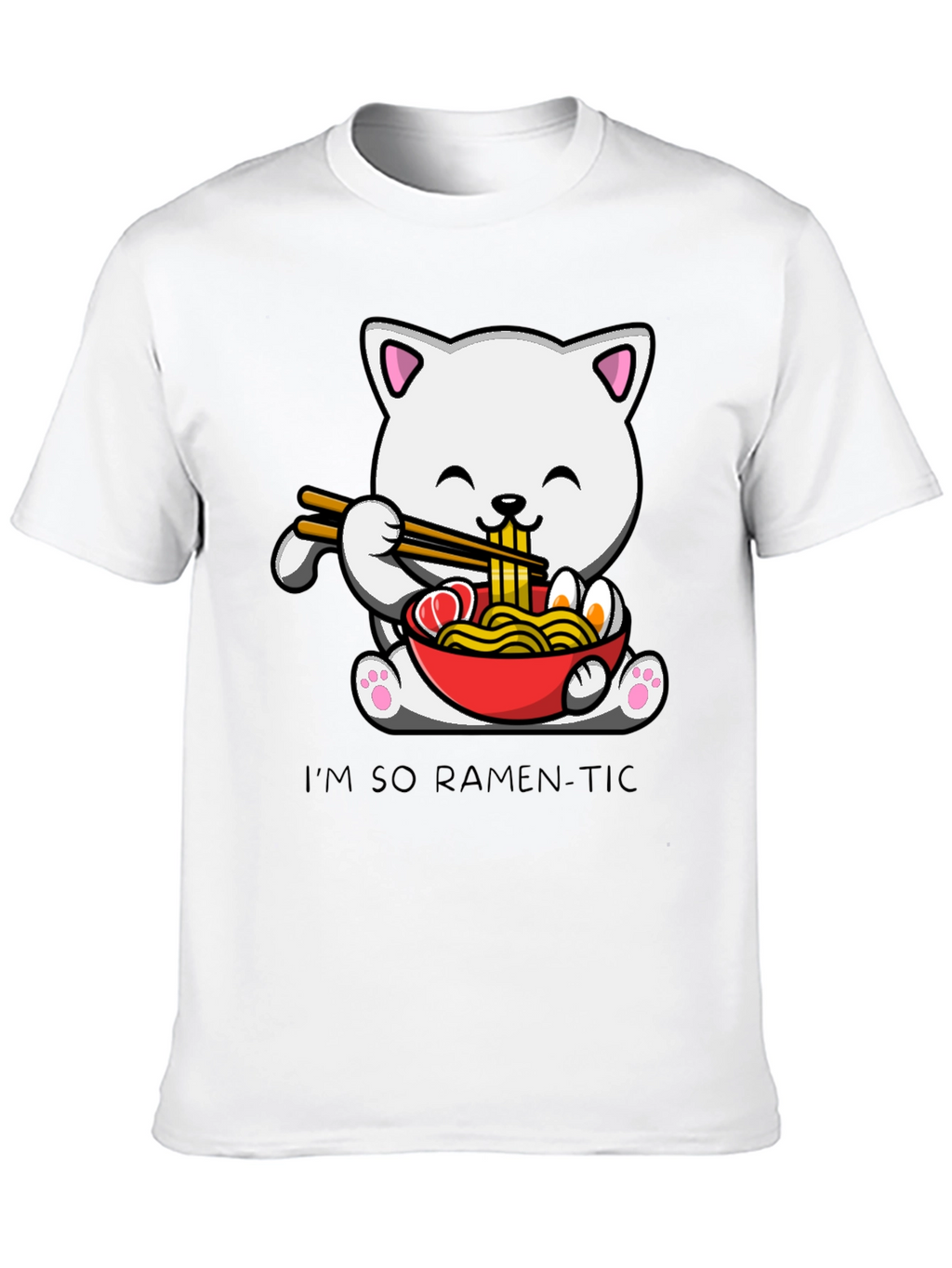 Ramen Cat T-Shirt - Im So Ramen-Tic Graphic Tee
