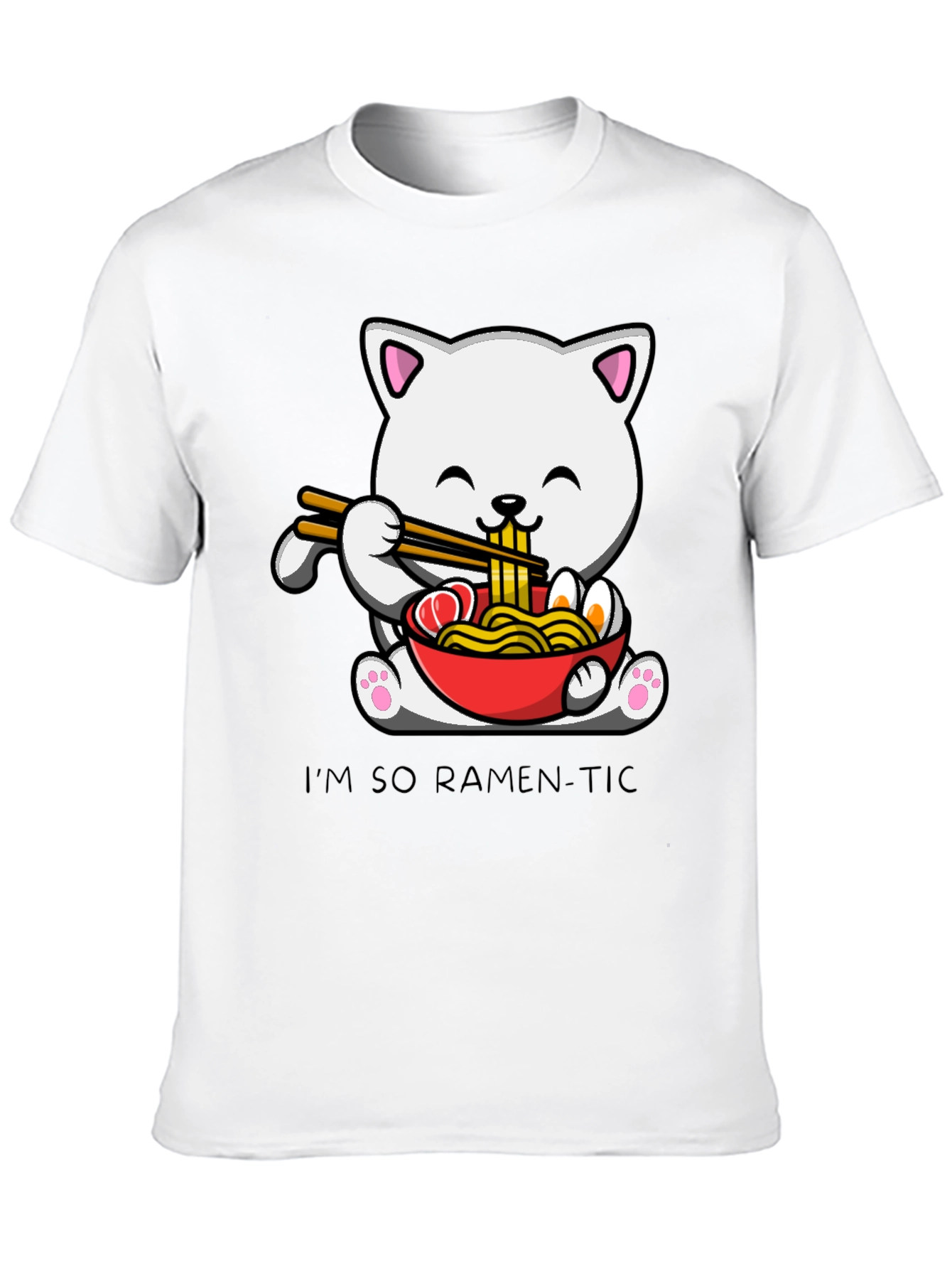 Ramen Cat T-Shirt - Im So Ramen-Tic Graphic Tee