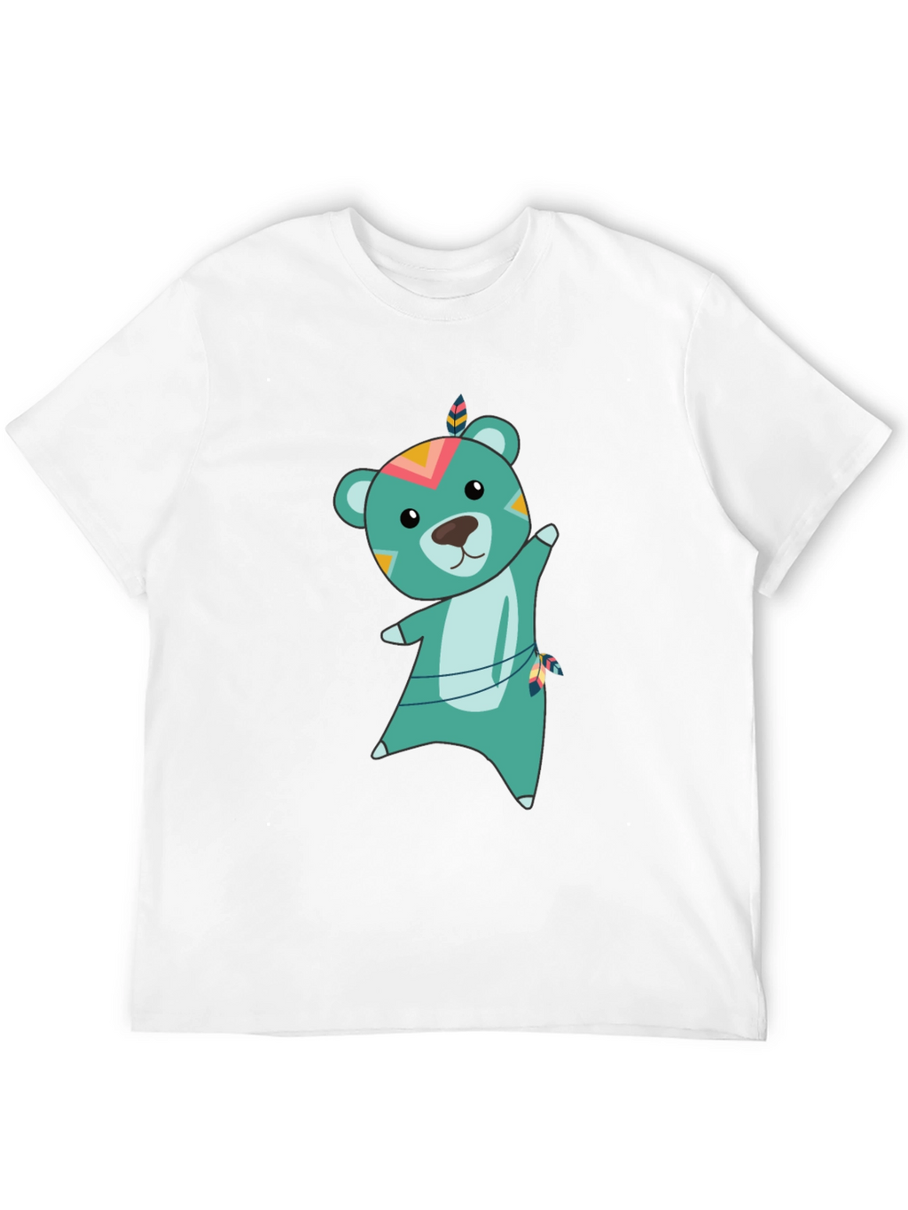 Cute Cartoon Bear Graphic Tee - Unisex