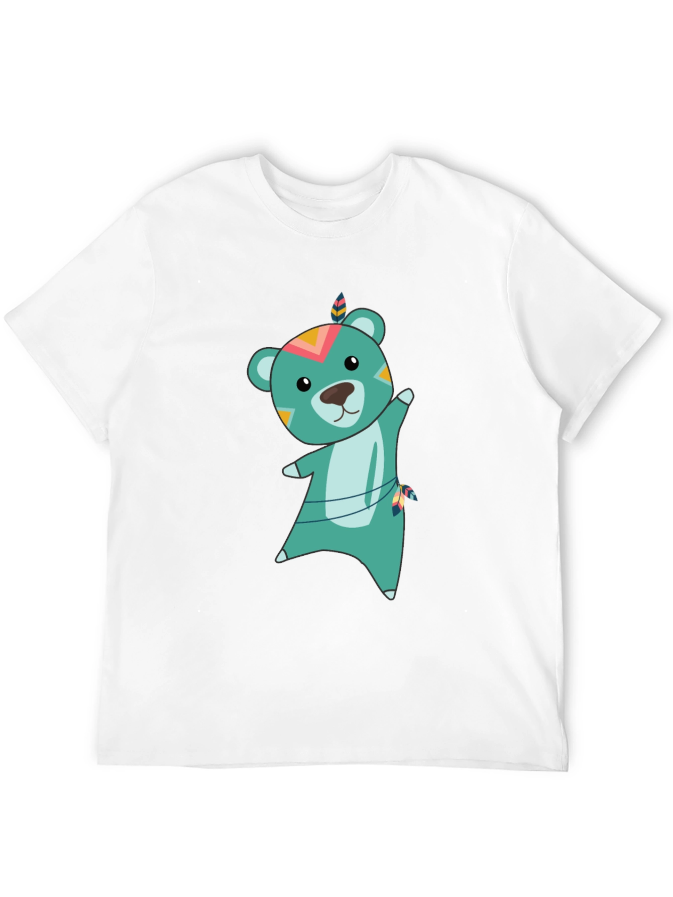 Cute Cartoon Bear Graphic Tee - Unisex
