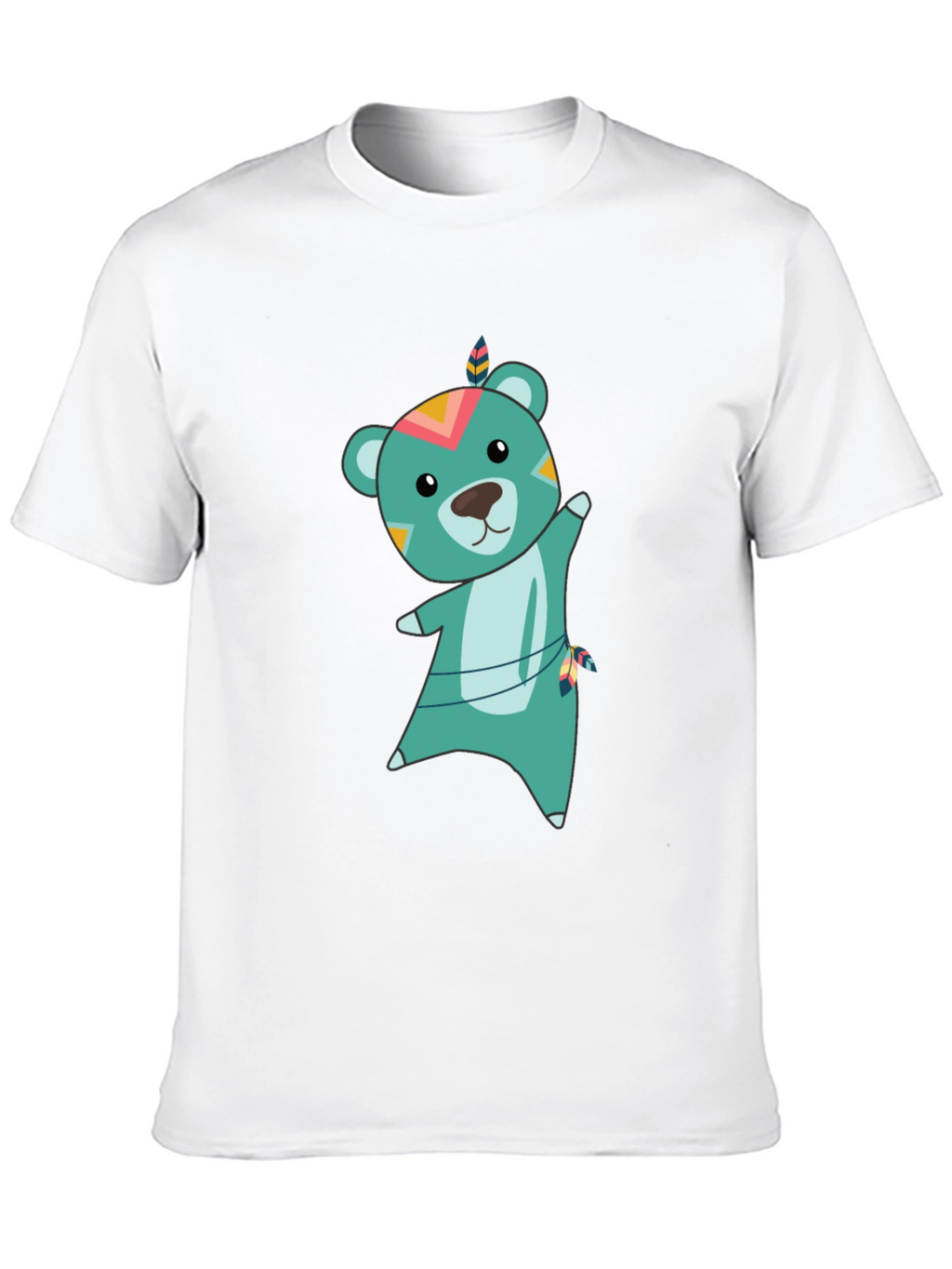 Cute Cartoon Bear Graphic Tee - Unisex