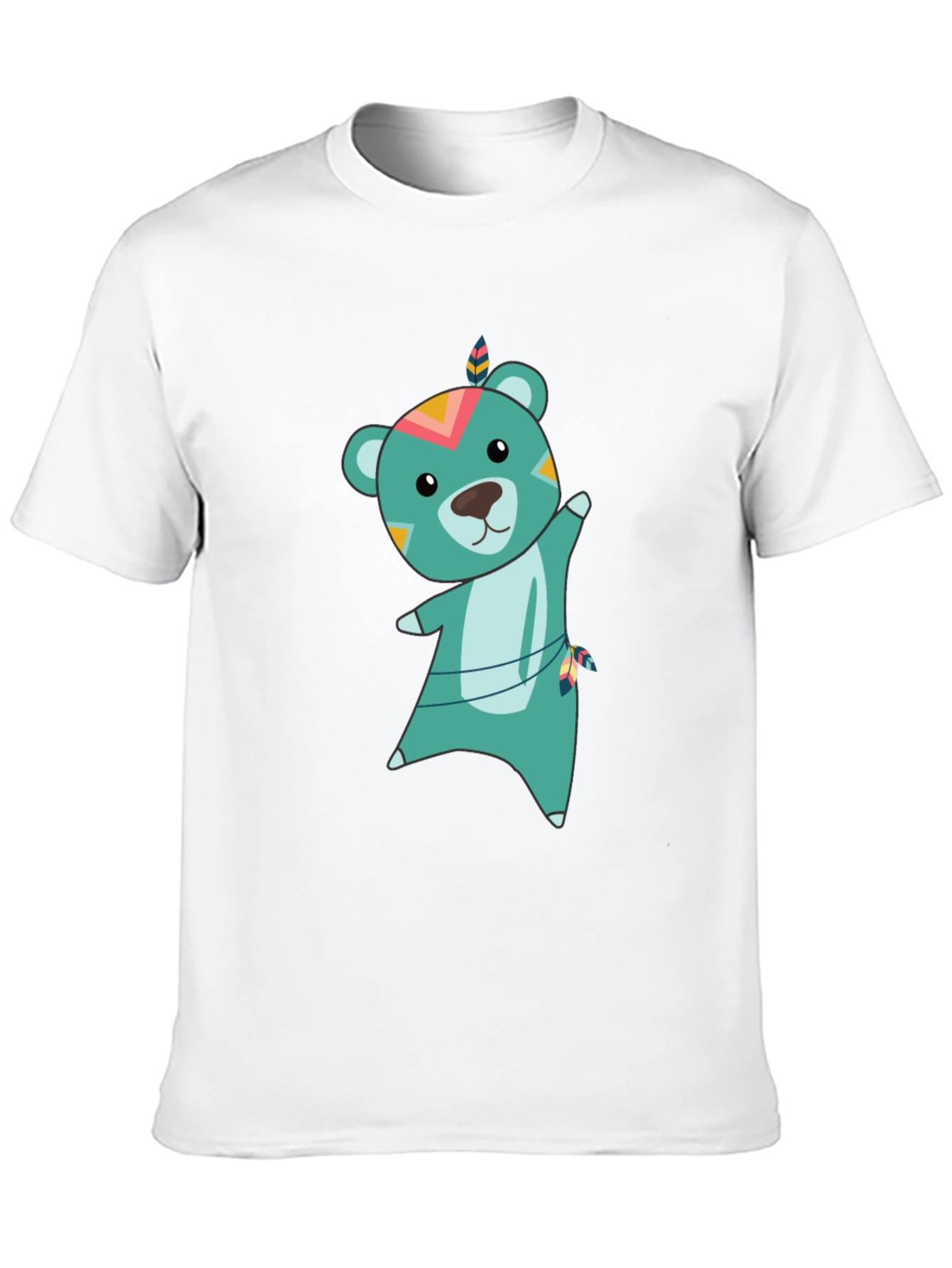Cute Cartoon Bear Graphic Tee - Unisex
