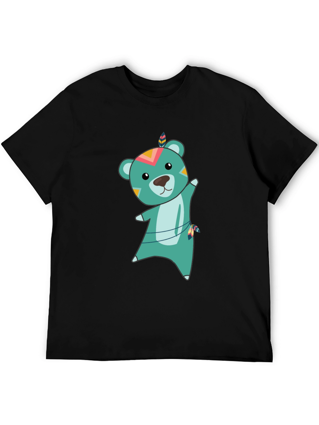 Cute Cartoon Bear Graphic Tee - Unisex