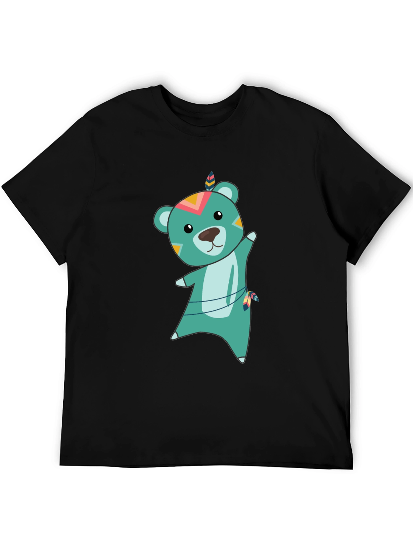Cute Cartoon Bear Graphic Tee - Unisex