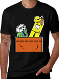 Cartoon Stationery T-Shirt