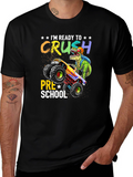 Ready to Crush Preschool T-Shirt Dinosaur Monster Truck