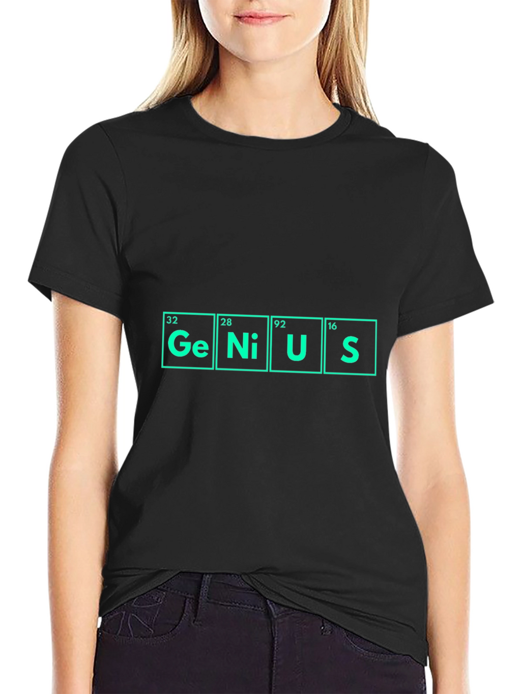 Genius Periodic Table Black T-Shirt