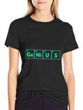 Genius Periodic Table Black T-Shirt