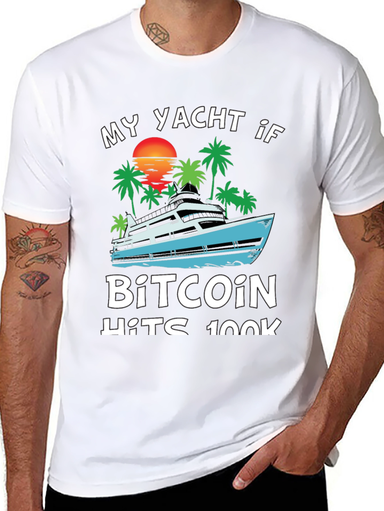 Bitcoin Yacht T-Shirt - Crypto HODL Tee
