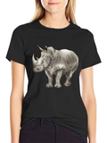 Rhinoceros Graphic Print Tee