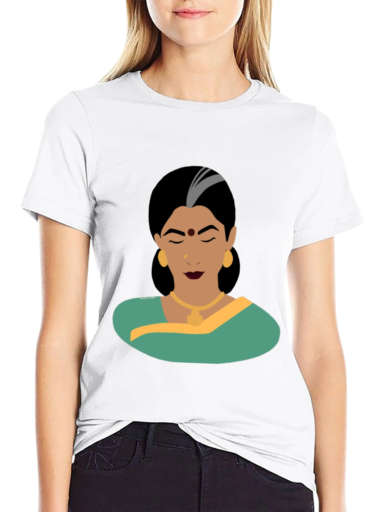 Elegant Woman Graphic Tee - Classic Style