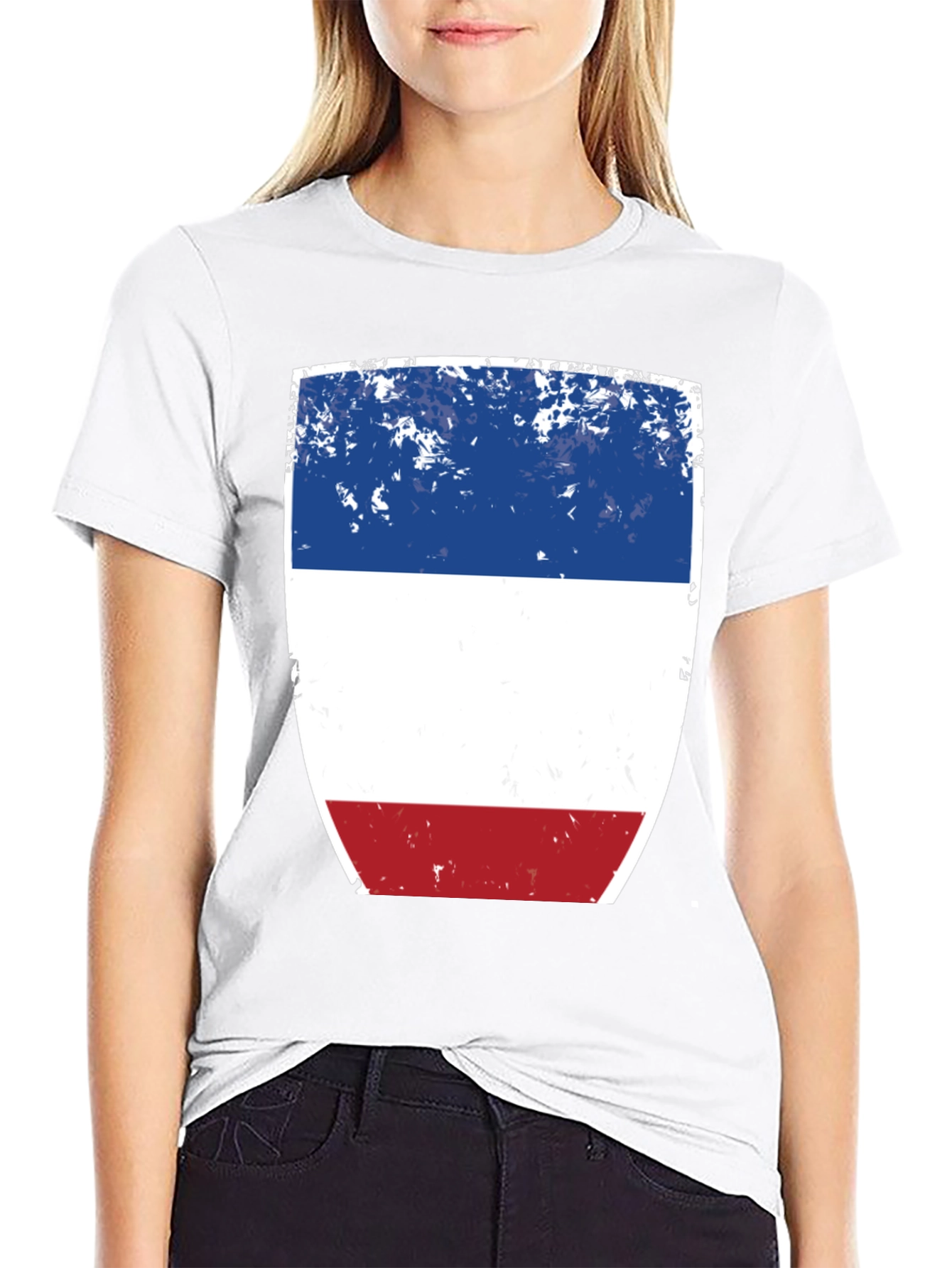 Distressed French Flag T-Shirt