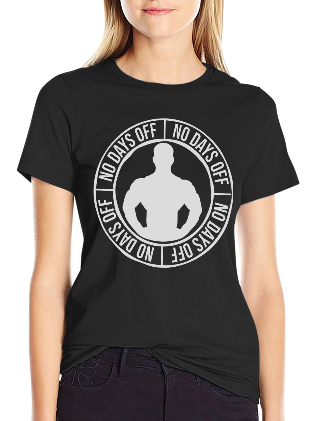No Days Off Graphic T-Shirt - Black