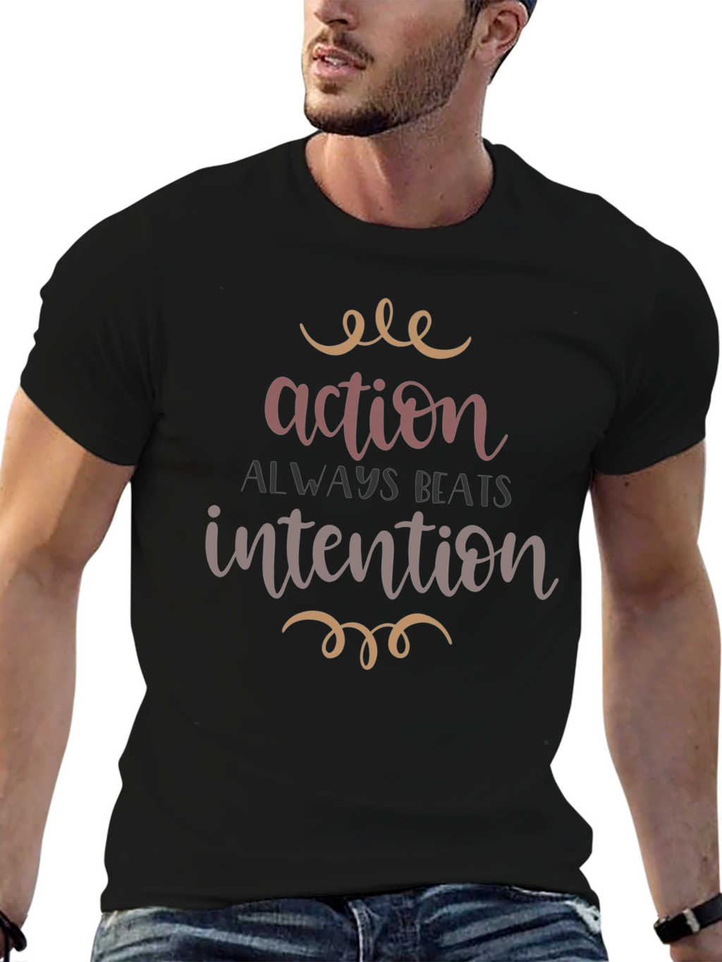 Action Beats Intention Graphic Tee