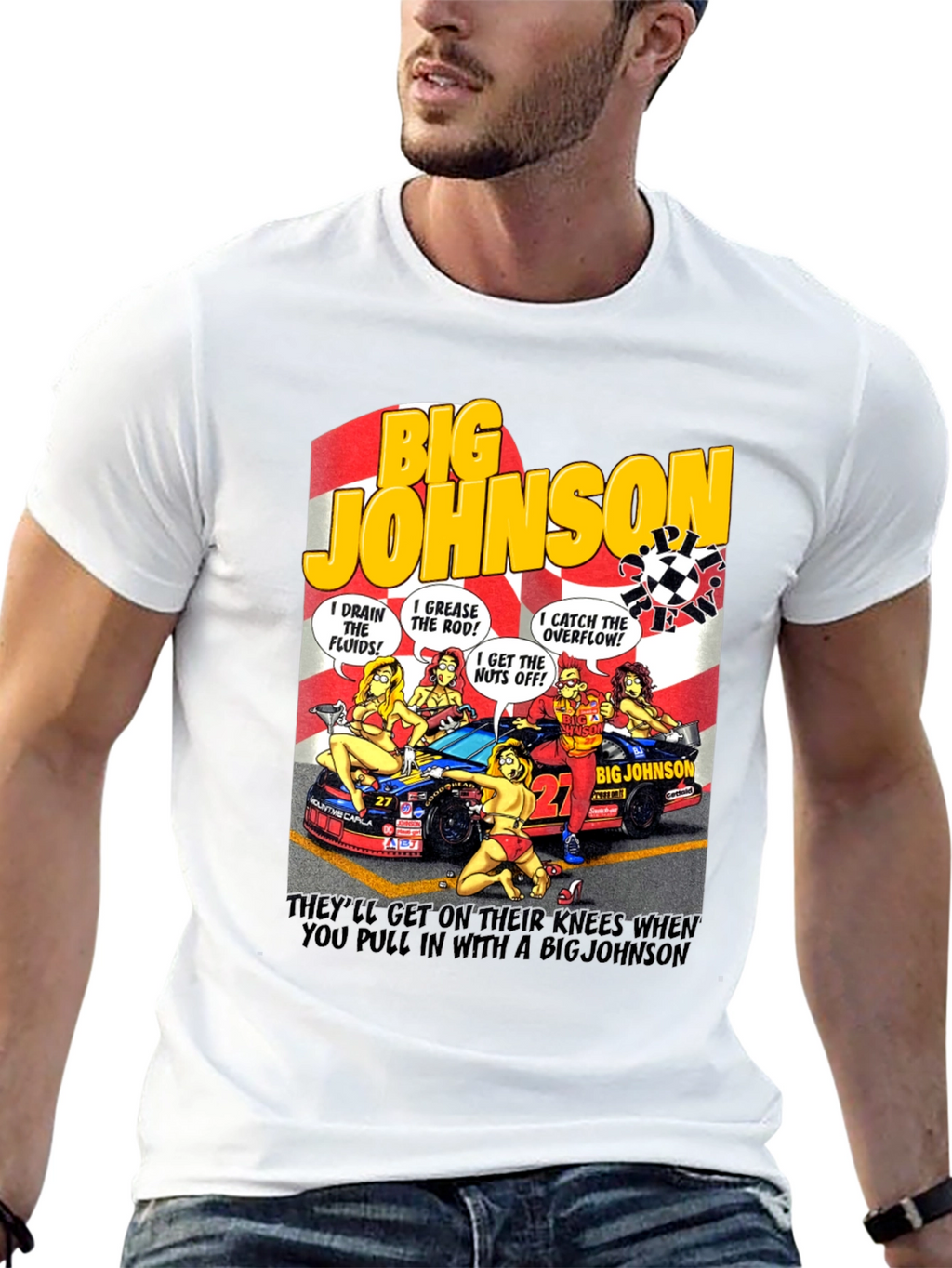 Big Johnson Crew T-Shirt - Funny Car Humor