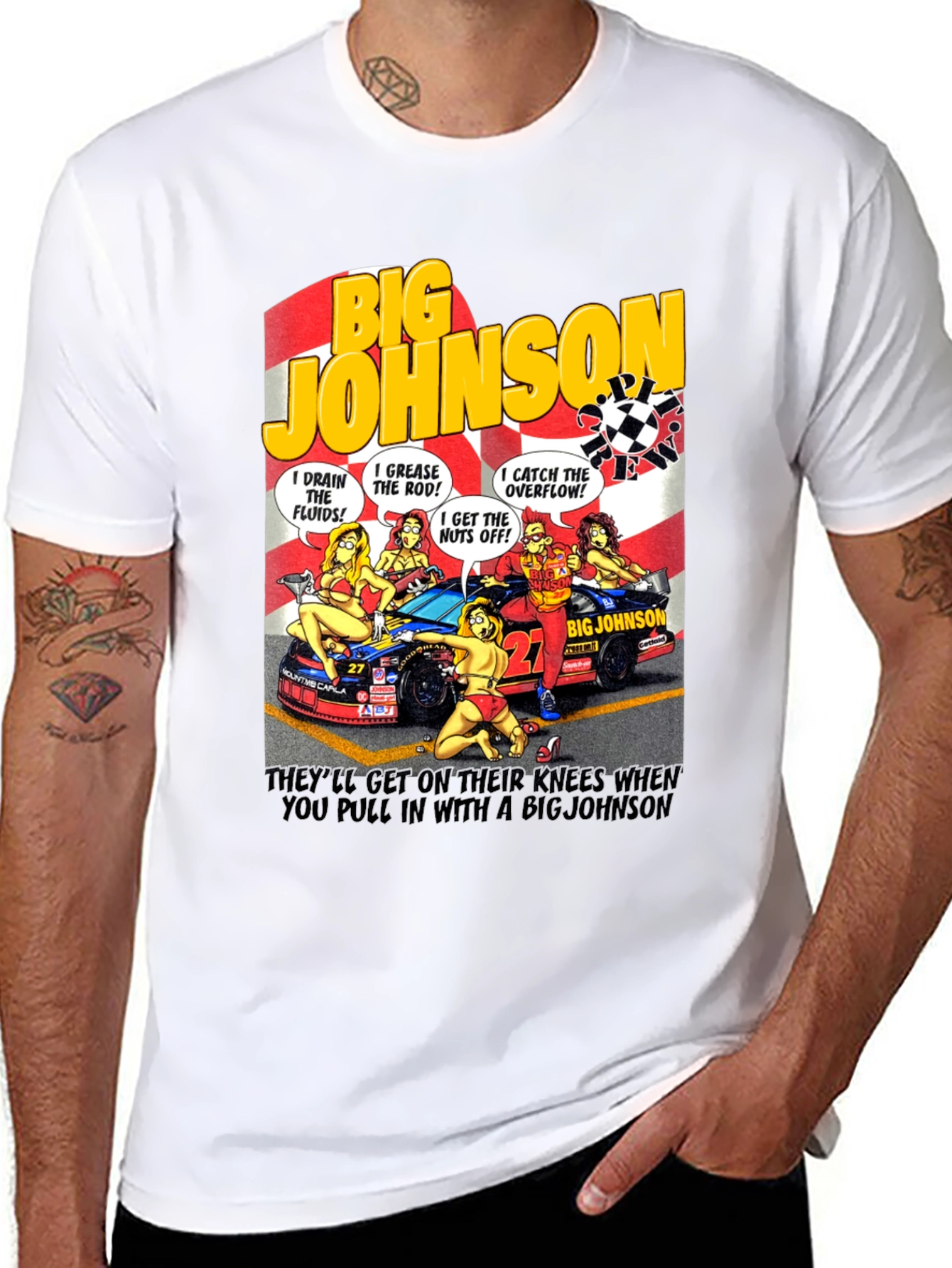 Big Johnson Crew T-Shirt - Funny Car Humor