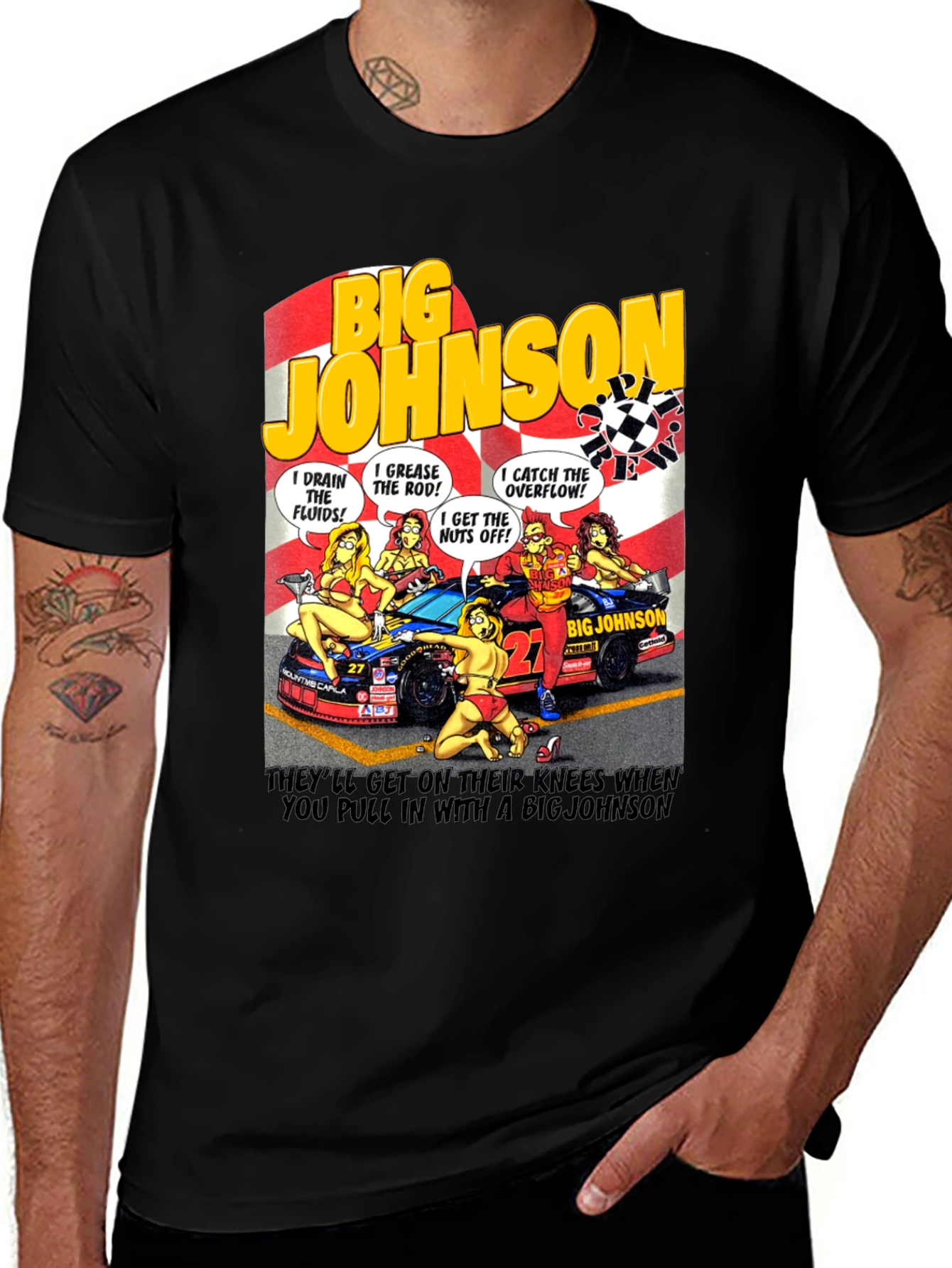 Big Johnson Crew T-Shirt - Funny Car Humor