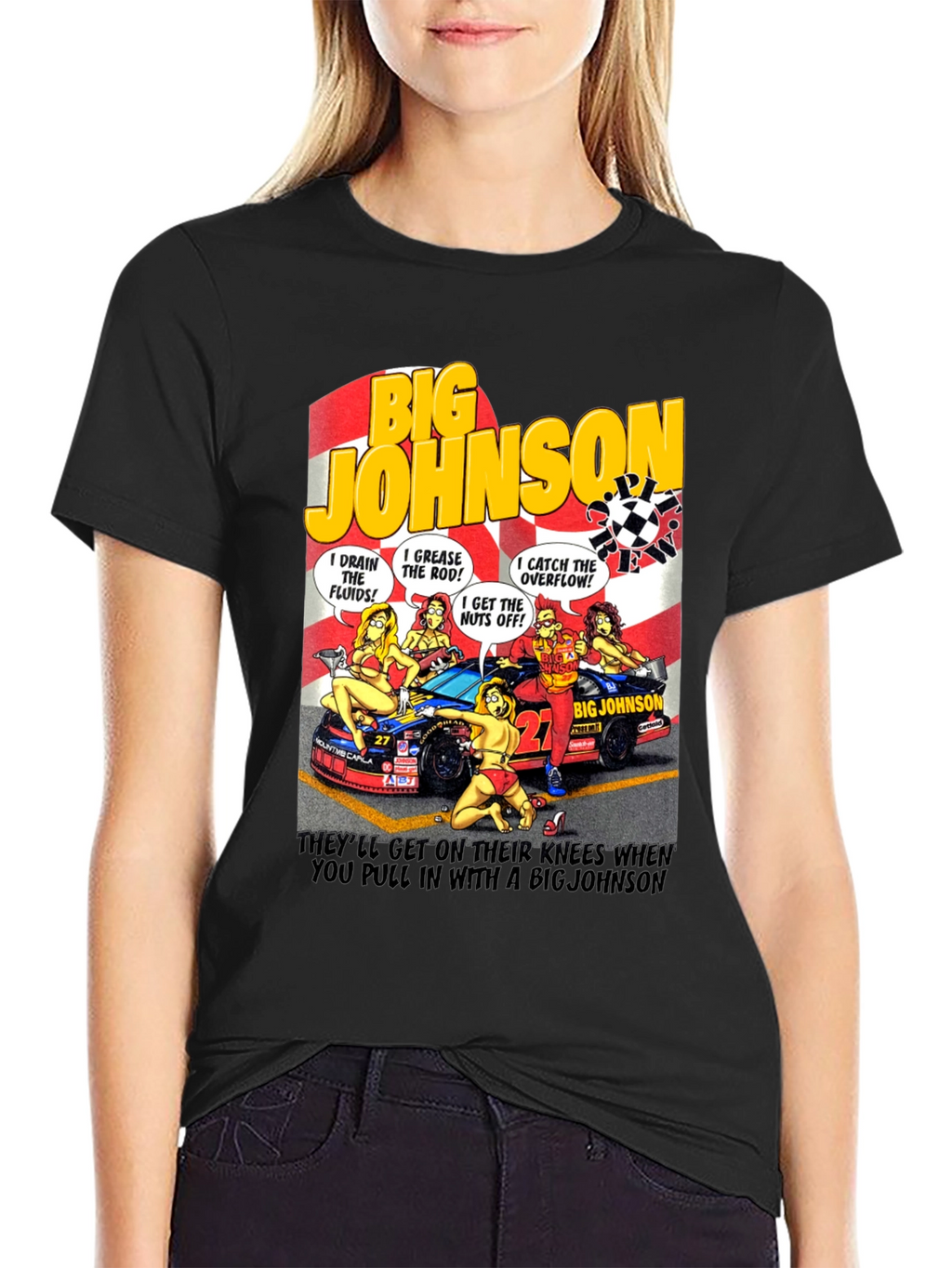 Big Johnson Crew T-Shirt - Funny Car Humor