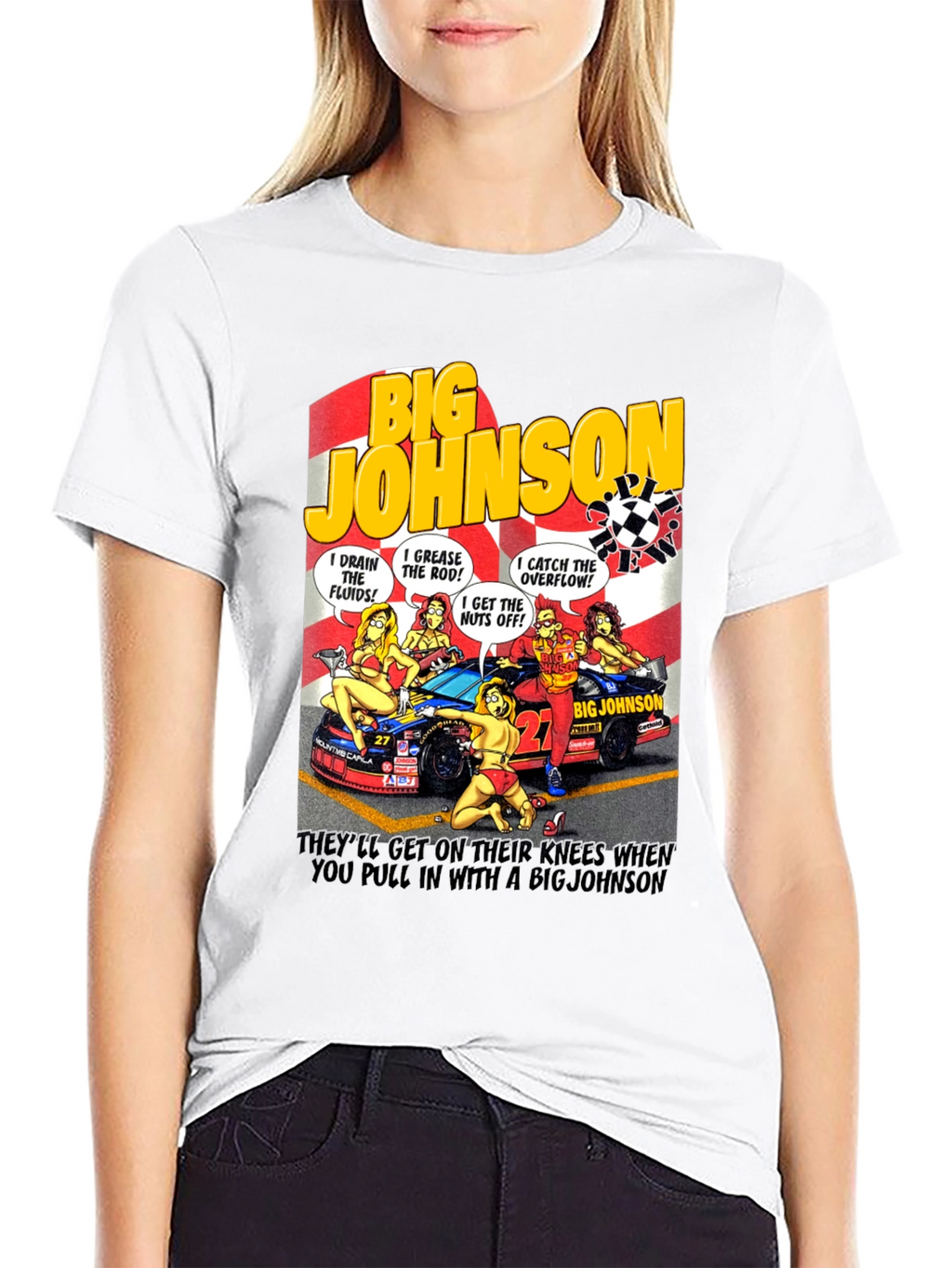 Big Johnson Crew T-Shirt - Funny Car Humor