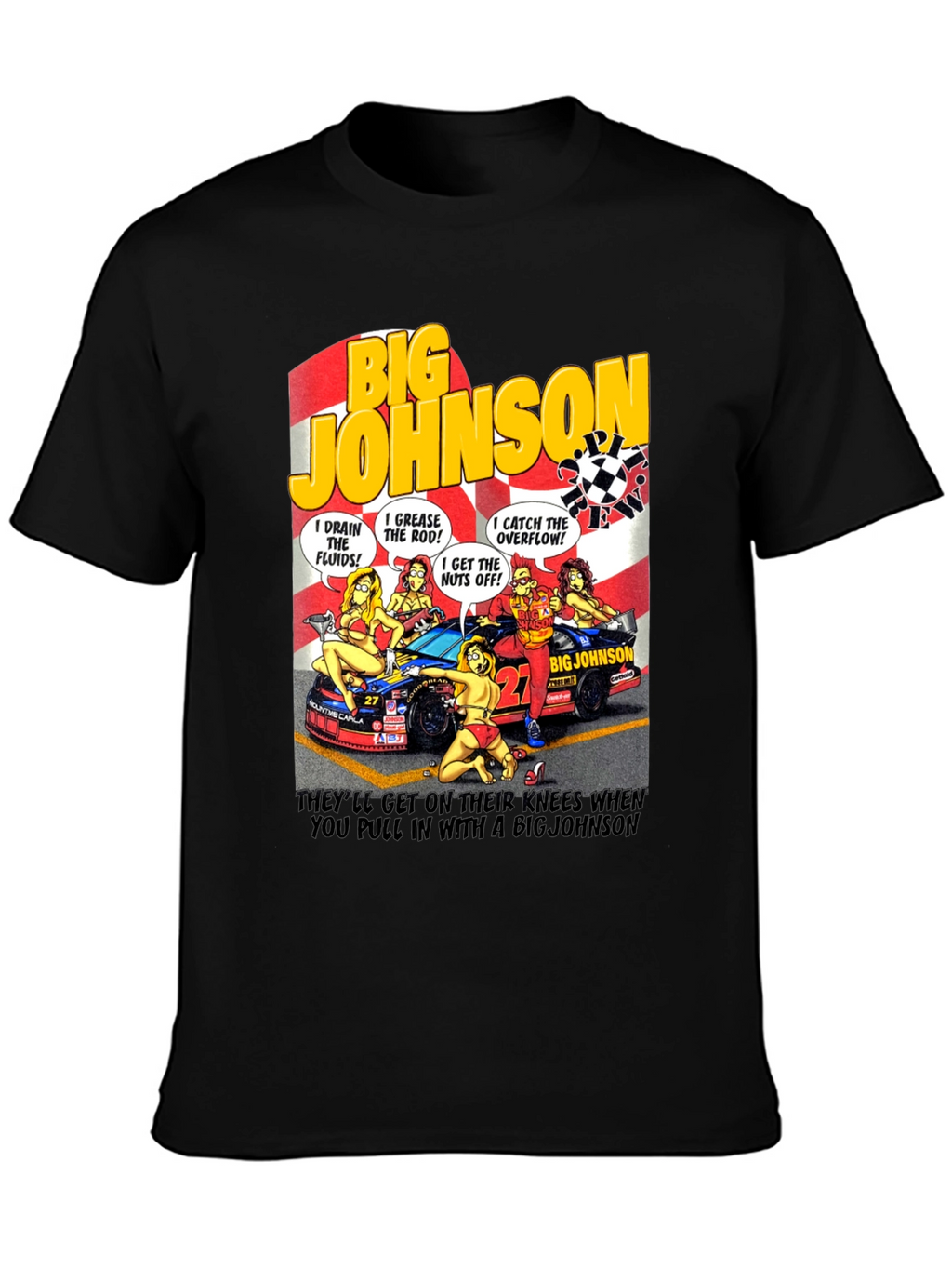 Big Johnson Crew T-Shirt - Funny Car Humor