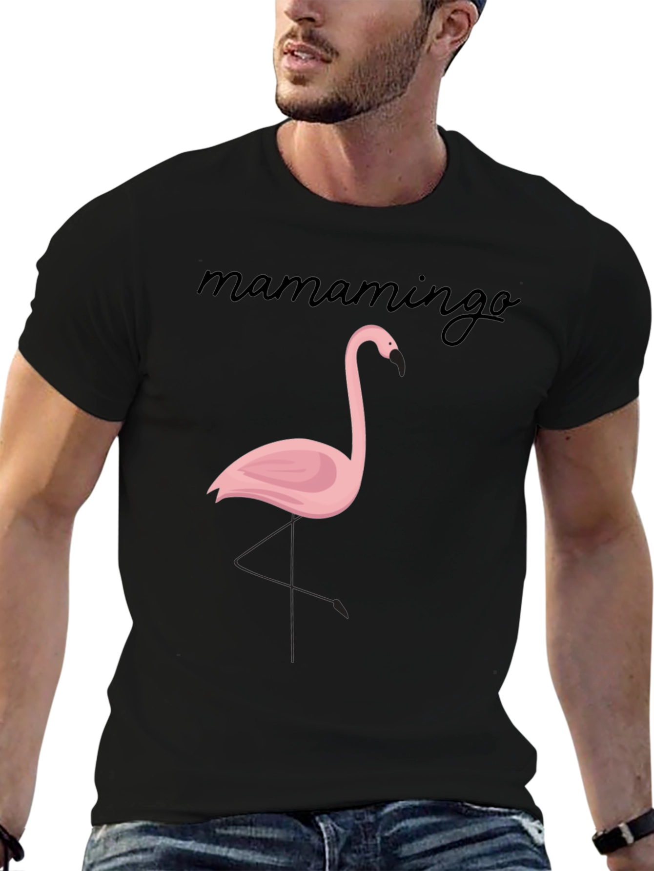 Mamamingo Flamingo Graphic Tee - Black